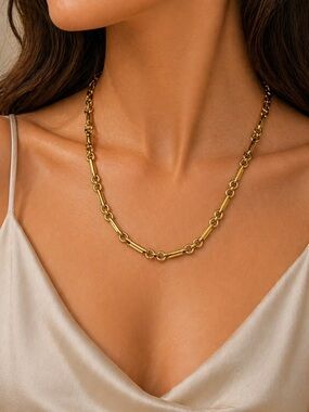 Authentic vintage Celine Gold Chain Link Necklace - Women Jewelry